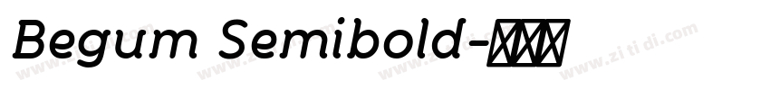 Begum Semibold字体转换